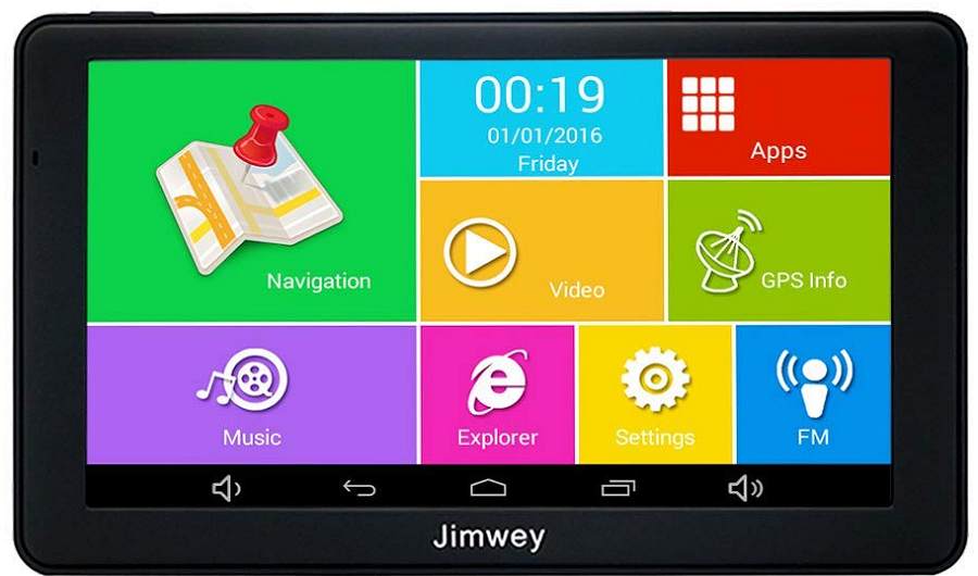 GPS Navi Navigation für Auto LKW PKW 7 Zoll Bluetooth Android 16GB 512MB Kostenloses Kartenupdate Touchscreen Navigationsgerät POI Blitzerwarnung
